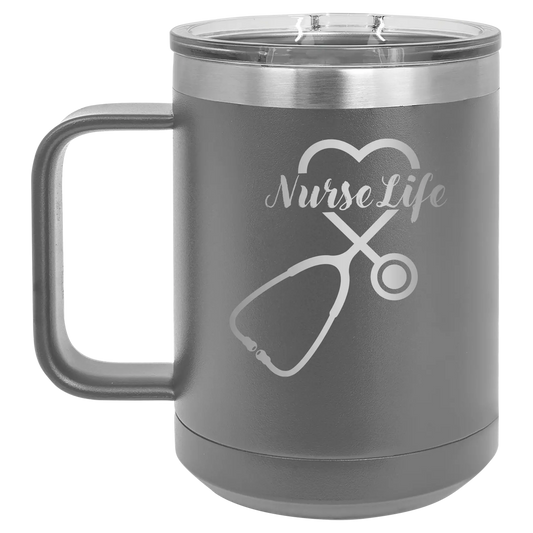 Nurse Life 15 oz Mug | Dark Gray