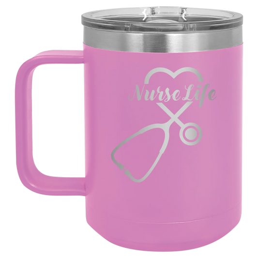 Nurse Life 15 oz Mug | Light Purple
