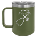 Nurse Life 15 oz Mug | Olive Green