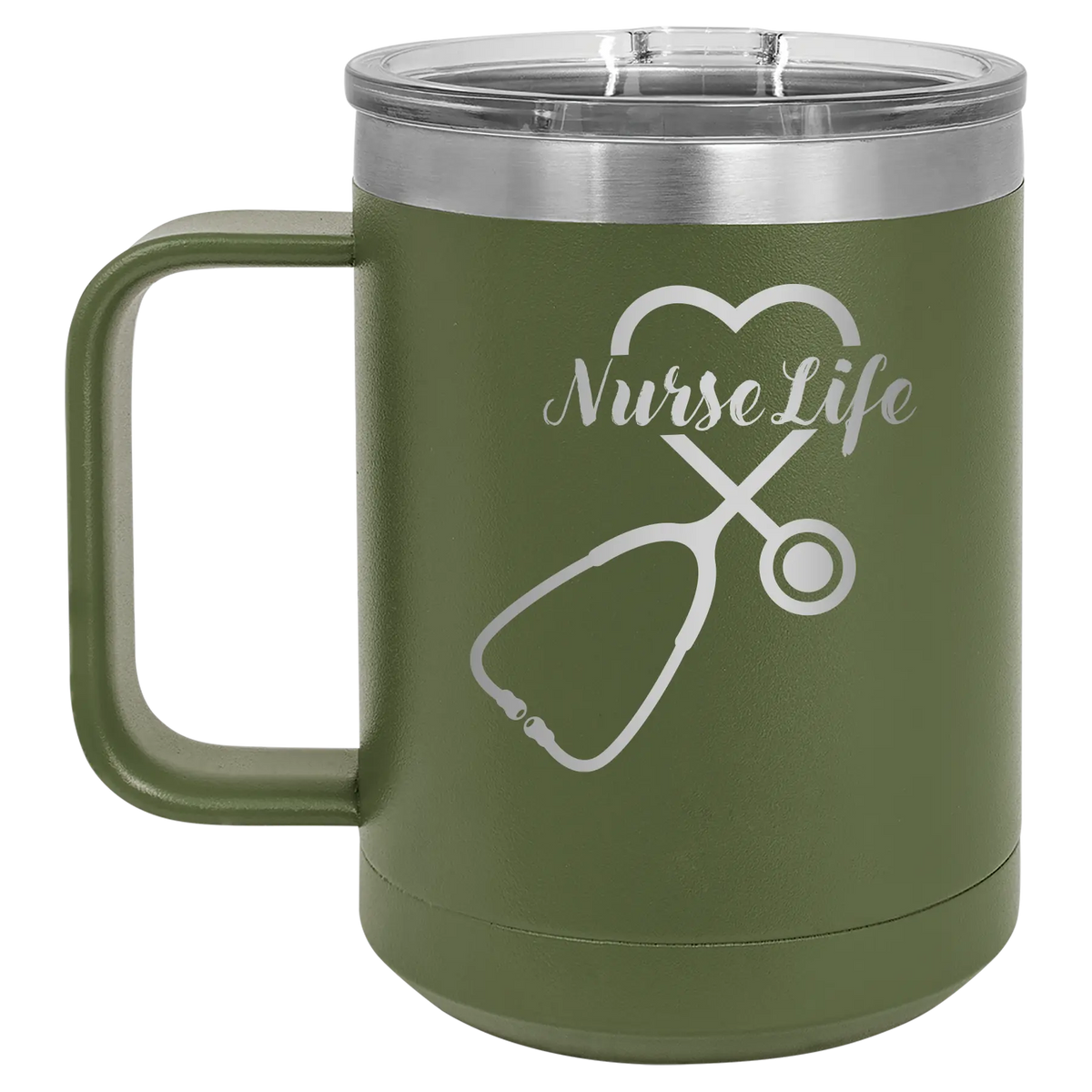 Nurse Life 15 oz Mug | Olive Green