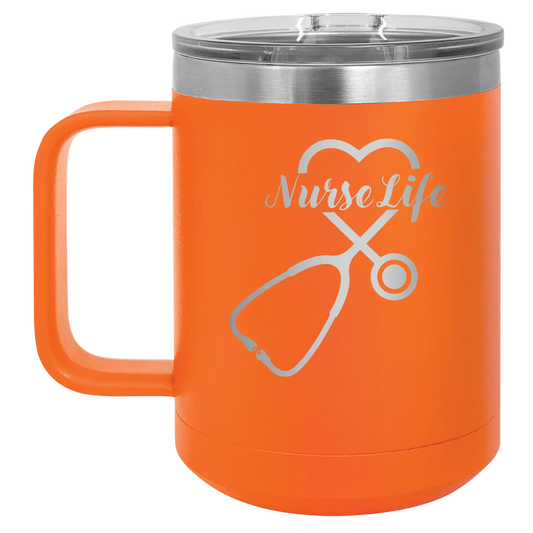 Nurse Life 15 oz Mug | Orange