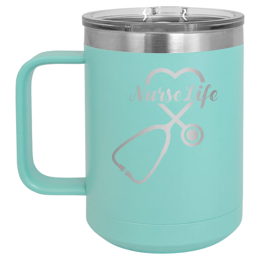 Nurse Life 15 oz Mug | Teal