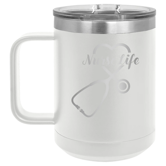 Nurse Life 15 oz Mug | White