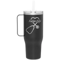 Nurse Life 40 oz Tumbler Mug | Black