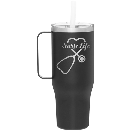 Nurse Life 40 oz Tumbler Mug | Black