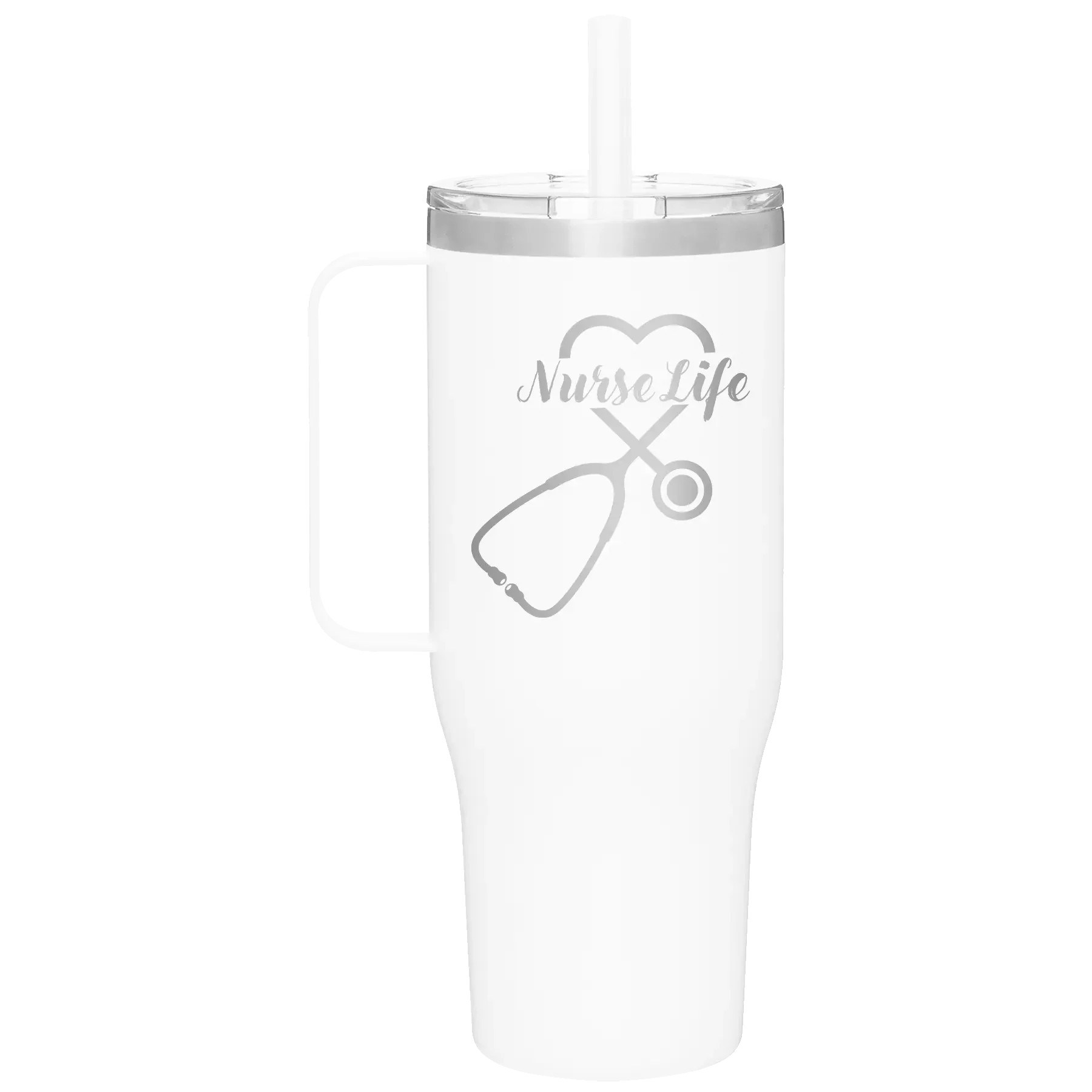 Nurse Life 40 oz Tumbler Mug | White